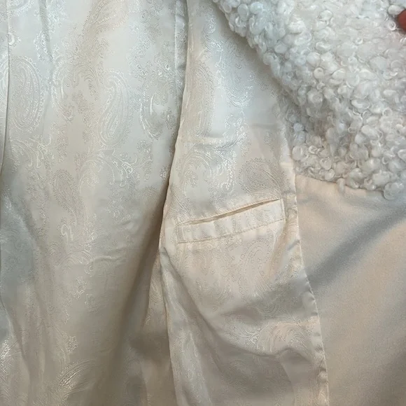 SOFT SURROUNDING TEDDY BEAR VEST WOMEN SIZE S IVORY SLEEVESLESS - Picture 9 of 12